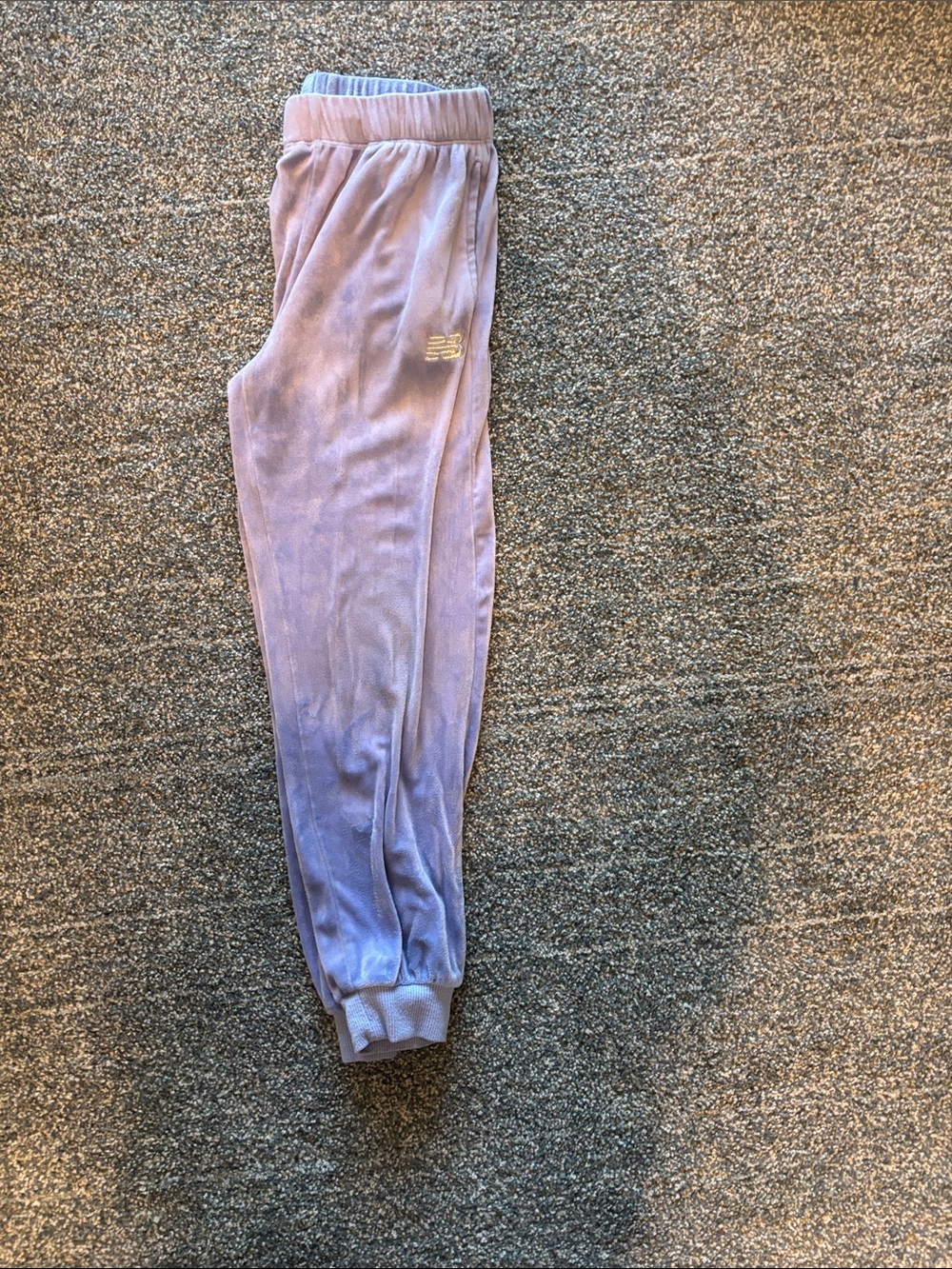 New Balance Lilac Velour Kids Joggers